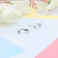 thumbnail image 4 of 925 Sterling Silver Sparkle Star Studs Earrings CZ Diamonds Starburst Stud Minimalist Handmade Studs with Push Back Gift for her, 4 of 8