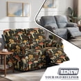 thumbnail image 3 of TSOVTHRID Mushroom Floral Plant Print 6-Piece Loveseat Covers Stretch Reclicer Love Seat Covers with Pockets Loveseat Couch Cover Furniture Protector for 2 Seat Couch Sofa, 3 of 7