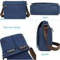 thumbnail image 4 of Vintage Canvas Messenger Bag Unisex Shoulder Bag Canvas Satchel Cross Body College Work Satchel Briefcase for 14 Inch Laptop, 4 of 6