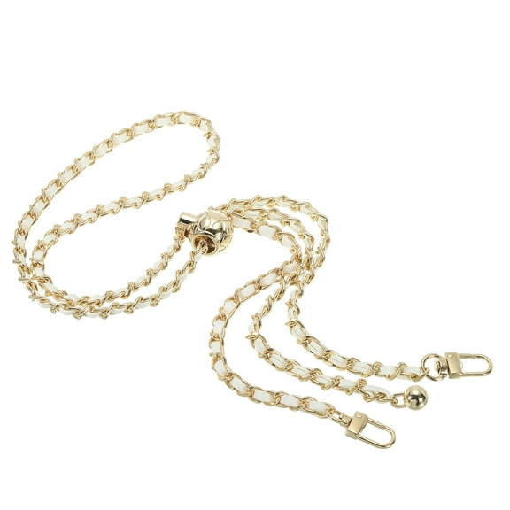 Uxcell 55 Inch Purse Chain Strap, Adjustable Handbag Chains Shoulder CrossBody Replacement for Bag, White/Light Gold