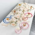 thumbnail image 2 of Efavormart 24 Pack | Vintage Mixed Floral Paper Tea Cup And Saucer Set, Disposable Tea Party Supplies Kit, 2 of 11