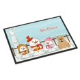 thumbnail image 1 of Caroline's Treasures Merry Christmas Carolers English Bulldog Fawn Alfombrilla para interior o exterior 24 x 36 BB2455JMAT 24 x 36 Multicolor Caroline's Treasures BB2455JMAT, 1 of 1