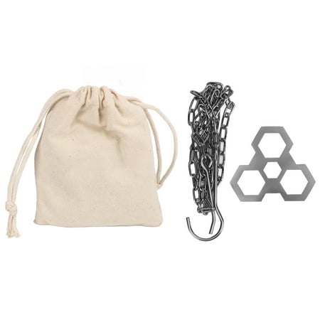 

2024 Campfire Grill Tripod Board Stainless Steel Campfire Support Plate with Adjustable Chain for Hiking Travel