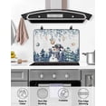 thumbnail image 4 of Large Induction Cooktop Protector Mat Blue Christmas Stove Top Covers for Electric Stove, Snowman Eucalyptus Leaves Xmas Snowflake Decorative Stove Burner Cover Mats, Glass Top Stove Cover, 4 of 7