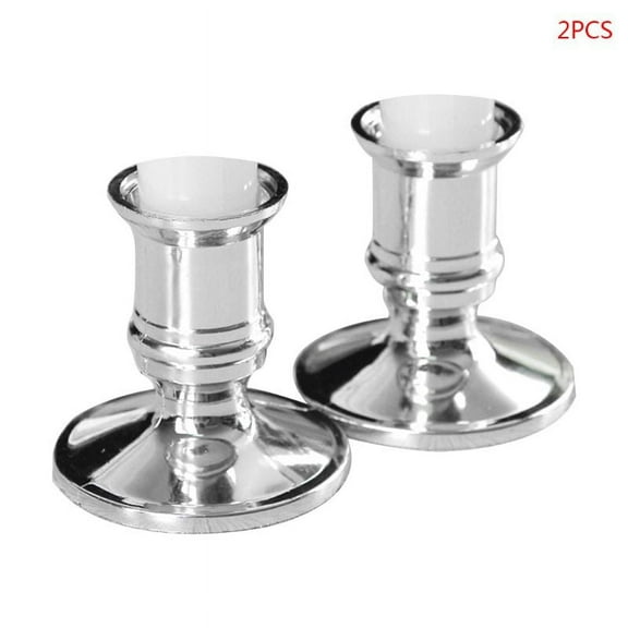 2pcs Plastic Candle Base Holder Pillar Candlestick Stand For Electronic Candles
