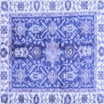 thumbnail image 1 of Ahgly Company Indoor Square Oriental Blue Traditional Area Rugs, 4' Square, 1 of 4