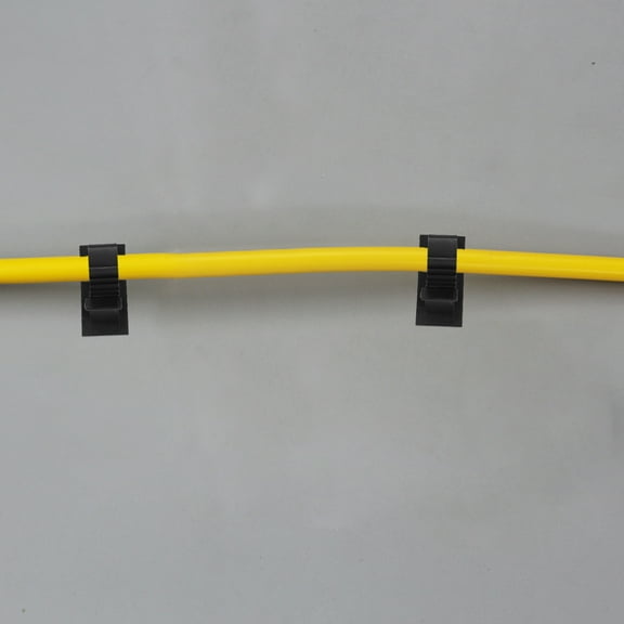 IBASETOY 50Pcs Plastic Hose Clamps for Garden Use with Durable Self Adhesive Backing