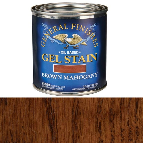 1/2 pt General Finishes BH Brown Mahogany Gel Stain Oil-Based Heavy Bodied Stain