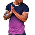 thumbnail image 1 of BOBOGOJP T-Shirt à Manches Courtes en Coton Col Rond (Violet,3TG), 1 of 4
