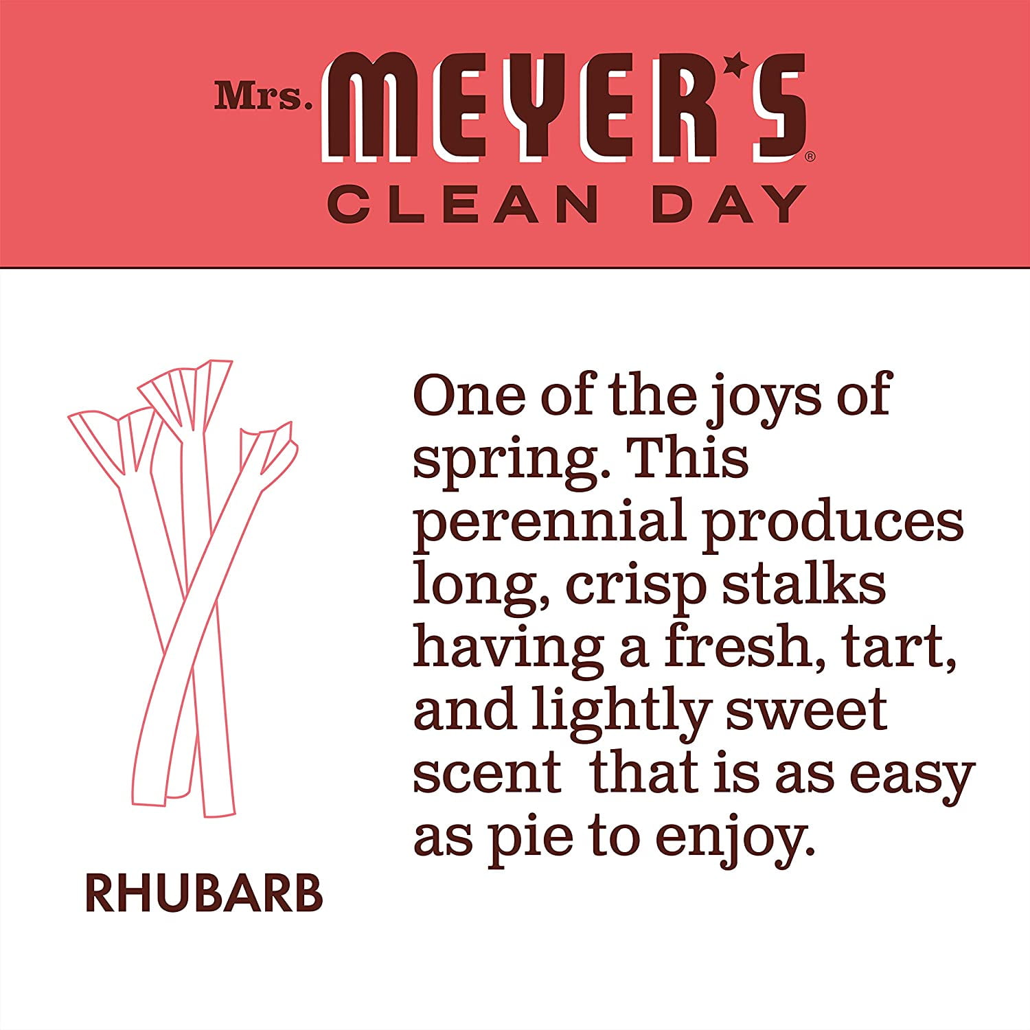 Mrs. Meyer's Rhubarb Liquid Hand Soap, 12.5 oz (6-Pack)