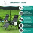 Zero Gravity Lounge Patio Chairs Set of 2 Recliner Zero Gravity Lounge