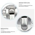 thumbnail image 2 of OULII 50pcs Box Latch Clasps Iron Silver For Jewelry Chest Vintage Style, 2 of 8