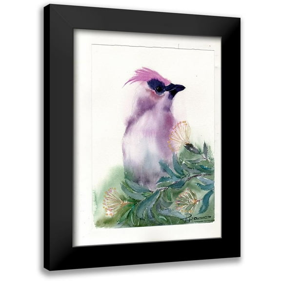 Shefranov, Olga 11x14 Black Modern Framed Museum Art Print Titled - Purple Bird