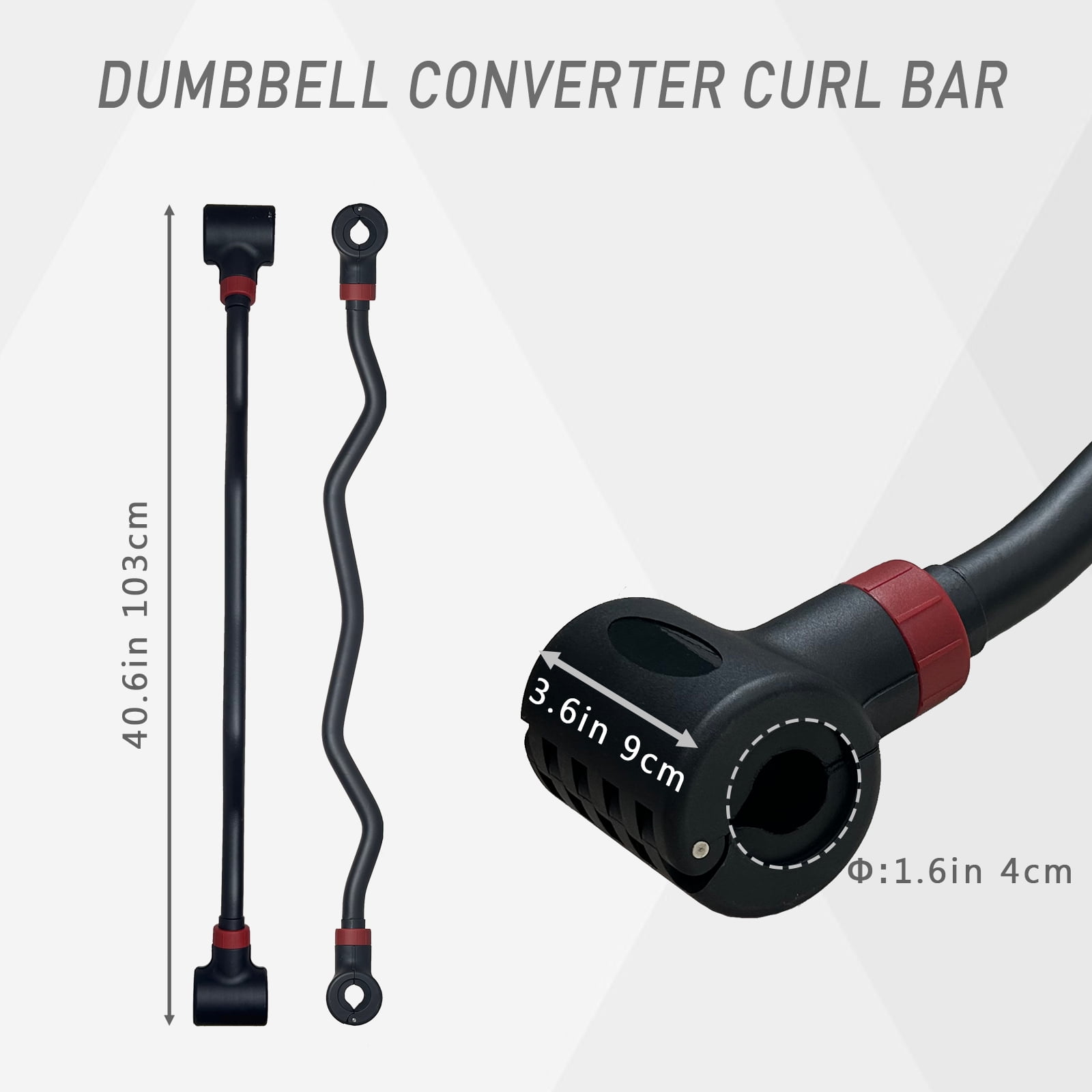 KORIKAHM Dumbbell Barbell Converter Bar, Adjustable Weight Capacitry Bar Convert to Dumbbell Set for Home Gym Strength Training