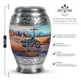 thumbnail image 2 of Bike Theme Urn for Human Ashes with Secure Lid - Motorbike Large/Mini Keepsake Urns - Affordable Keepsake Urn - Premium Motobike Urn - 10inch, Large Size with Velvet Bag - 1pcs, 2 of 2