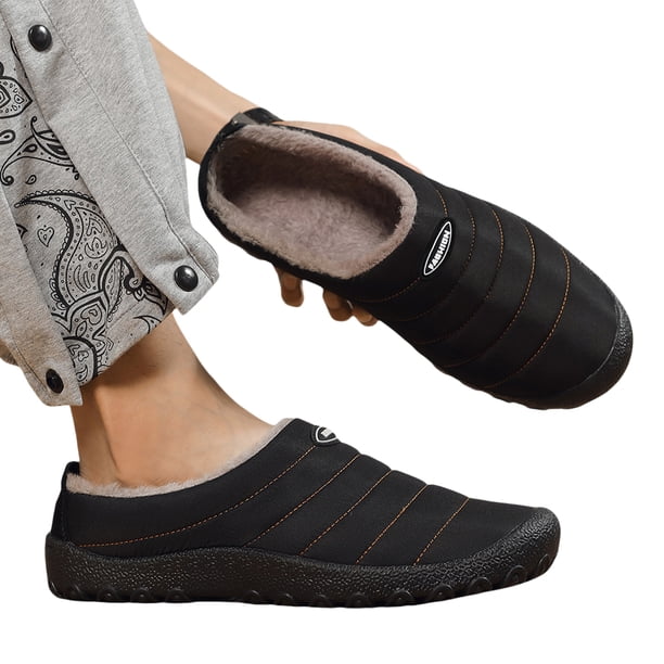 Pantuflas Peludas para El Zapatos Sin Cordones Acogedoras Cálidas Invierno Hombres Y Mujeres