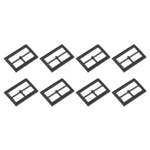 Uxcell 8Pack Metal Roller Buckles, 30mm/1.2" Single Pin Buckle Strap Adjuster, Dark Gray