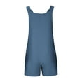 thumbnail image 3 of eczipvz Girls Rompers Size 10-12 Jumpsuits for Girls Kids Casual Sleeveless Jumpsuits Spaghetti Strap Romper Long Pants with Pockets Dark Blue,13-14 Years, 3 of 4