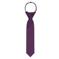 thumbnail image 2 of Jacob Alexander Boy's 11" Pretied Ready Made Solid Color Zipper Tie - Eggplant, 2 of 7