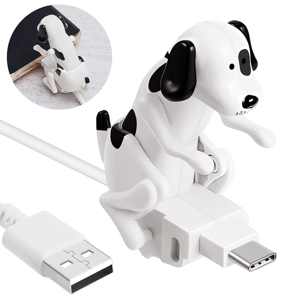 for Type-C Models Phones VANZOOM Stray Dog Charging Cable Mini Humping Cute Spot Dog Toy Dog Toy Smartphone USB Cable Charger White, Type-c 1PCS 