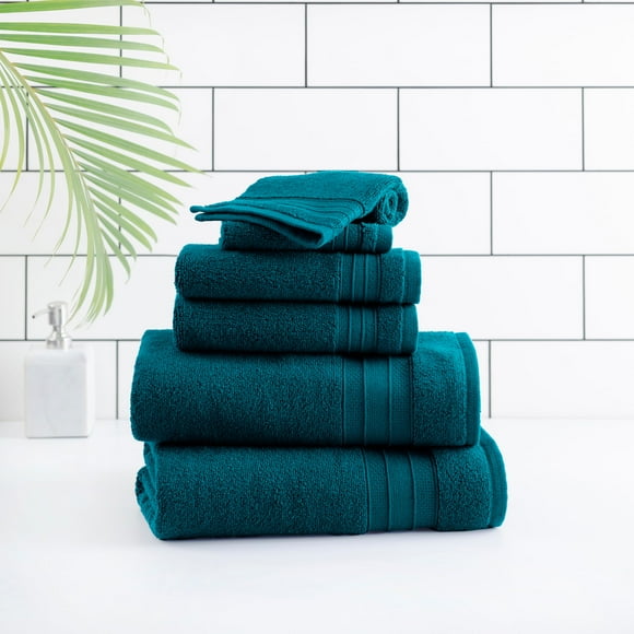 hometrends Solid Bath Towel 6-Piece Set, Green