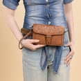 thumbnail image 3 of Montana West Women's Small Crossbody Purse Stylish Western Designer Clutch with Chain Strap Versatile Handbag, Stitch-Brown, 3 of 7