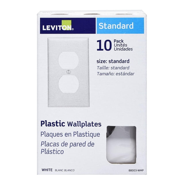 Placas Para Contacto Duplex Plástico Blancas 10 Piezas