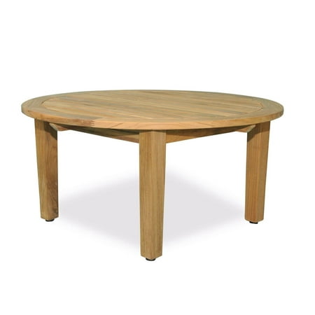teak patio wooden coffee round natural table outdoor