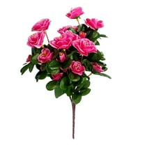 IMossad Artificial Flower Bush for Outdoor and Indoor, UV Resistant Faux Silk Flowers, Perfect for Garden Patio Decoration, Home, Wedding, and Party Decor