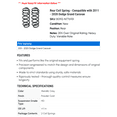 thumbnail image 2 of Rear Coil Spring - Compatible with 2011 - 2020 Dodge Grand Caravan 2012 2013 2014 2015 2016 2017 2018 2019, 2 of 2
