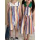 thumbnail image 2 of Ropa para hermanos, vestido de solapa sin mangas a rayas para niñas de 1 a 10 años, pantalones cortos con tirantes para niños, ropa de verano para niños, 2 of 6