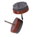 thumbnail image 3 of 20 Pcs Felt Pads for Furniture Legs Table Chair Floor Protectors Glides Sliders Nail Protection Brown 24mm, 3 of 4