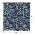 thumbnail image 5 of Pioneer Flower Floral Print Pattern Shower Curtain 72"x72" ,Bathroom Decorative Shower Curtains Set with 12 Hooks,Modern Waterproof Washable Shower Curtain, 5 of 6