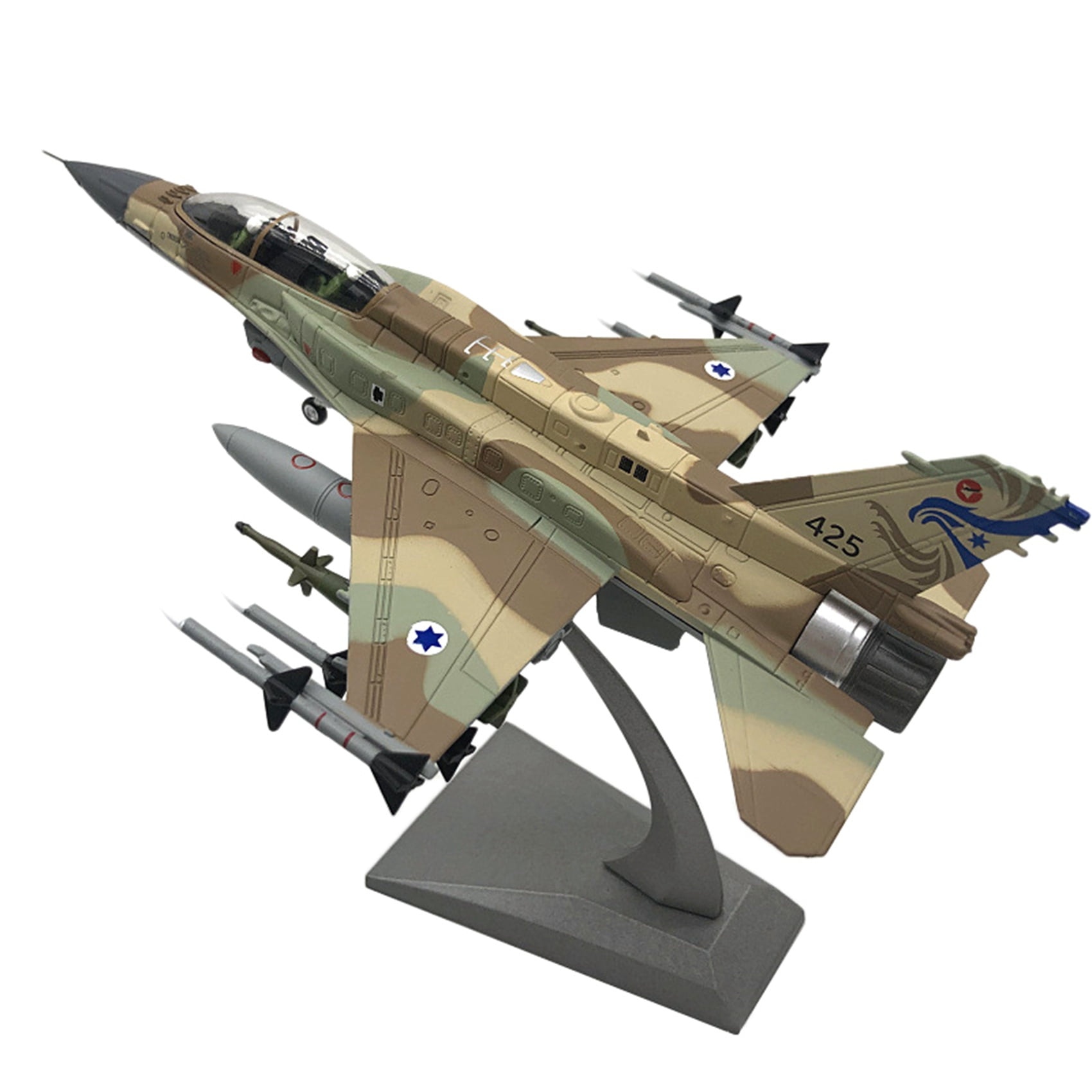 1/72 Scale F-16I Fighter Diecast Airplane Model Alloy Toy 