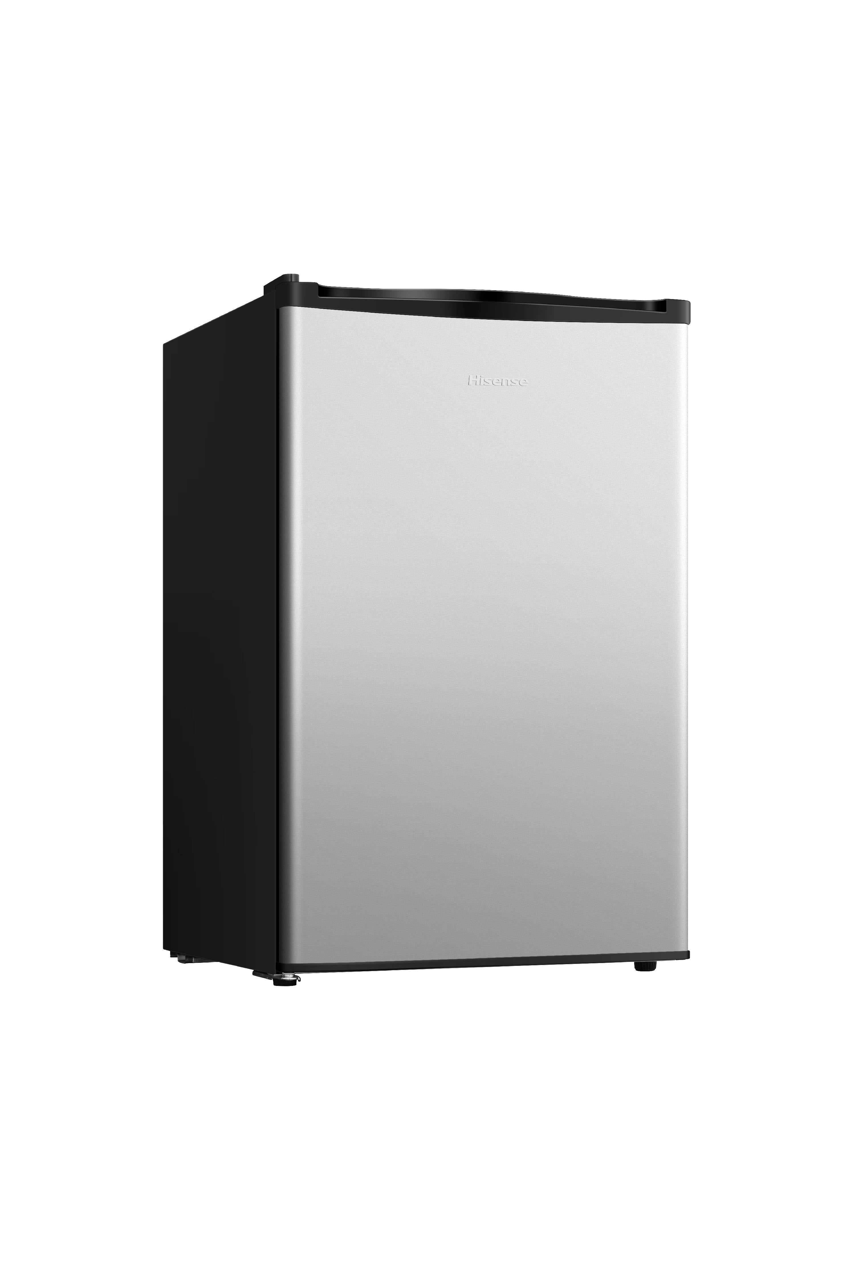 REFURBISHED 4.4 Cubic Foot Compact Refrigerator in Stainless Steel Hisense 