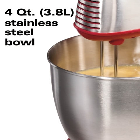 Hamilton Beach Classic Hand and Stand Mixer Red, 4 Quart, Model 64654 - 3