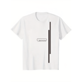 thumbnail image 1 of Camiseta informal con estampado "Two Bars" para hombre: cuello redondo, manga corta y minimalista, cómoda camiseta de algodón para primavera y verano, el regalo perfecto., 1 of 6