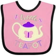 thumbnail image 3 of Inktastic Little Teapot Cute Teapot with Butterflies Boys or Girls Baby Bib, 3 of 4