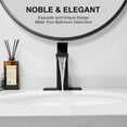 thumbnail image 3 of Matte Black Bathroom Faucet Set with   Drain, Single Handle Waterfall Spout Vanity Sink Kit,  Stainless Steel, 3 of 8