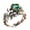 Silver, variant on Leaf Totem Gemstone Ring for Women Square Cubic Zirconia Fairy Stainless Steel Elegant Dainty Costume Botanical whimsical Vintage Personalized Gift Jewelry