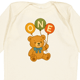 thumbnail image 4 of Inktastic 1st Birthday Teddy Bear Balloons Boys or Girls Long Sleeve Baby Bodysuit, 4 of 5