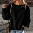 thumbnail image 5 of Womens Sherpa Fleece Oversized Sweatshirts Loose Split Long Sleeve Pullover Soft Comfy Tunic Tops, 5 of 8