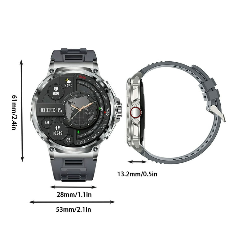 Gear Stahlgear Smartwatch Men's Fitness Watch: Sports Watch With Phone  Function 1.85 Inch Screen Heart Rate Pedometer Compatible With Android And  S - Walmart.com