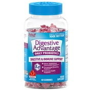 Digestive Advantage Strawberry Daily Probiotic Gummies, 60 ct