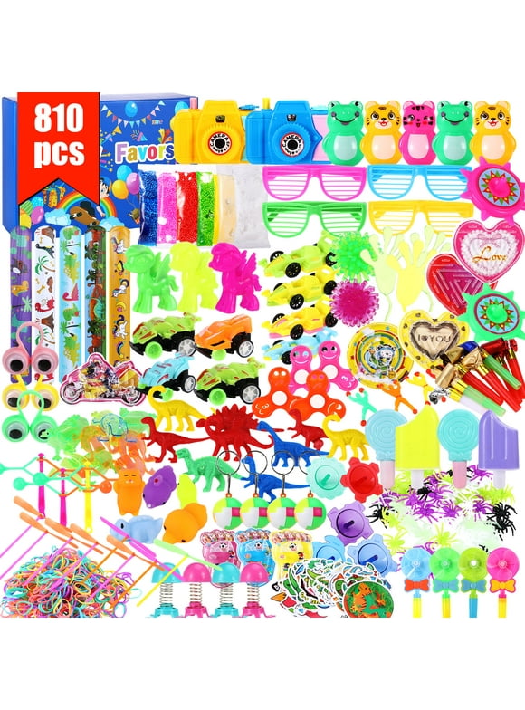 sixwipe 810 Pcs Party Favors for Kids, Fidget Pack Goodie Bags Bulk Toys Treasure Box for Boys and Girls, Birthday Party Stocking Stuffers, Pinata Filler Stuffers Toys for Classroom Carnival Prizes Gifts