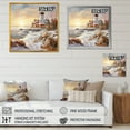 thumbnail image 4 of Designart "Winter Charm Of Coastal Lighthouse I" Beach Light House Canvas Art Print, 4 of 7