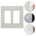Voiceine Screwless Wall Plate 2 Gang Electrical Outlet Cover Plate