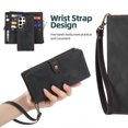 thumbnail image 4 of Allytechgroup for Samsung Galaxy S25 Ultra Case, 2 in 1 Wallet Case with Detachable Back Cover Multi Cards Holder RFID Blocking Protective Phone Case Cover for Samsung Galaxy S25 Ultra, Black, 4 of 7