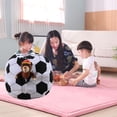 thumbnail image 3 of MasteelfCA Creative Stuffed Animal Storage Bean Bag Chair Football Pattern Storage Bag, 3 of 7