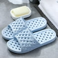 thumbnail image 2 of Quick Drying Shower Slippers for Women Men, Non Slip House Shoes Cushioned Thick Sole Bathroom Sandals Indoor Outdoor Soft Platform Sandals for Living Room, Shower, Pool, Beach, SPA, GYM, 2 of 9